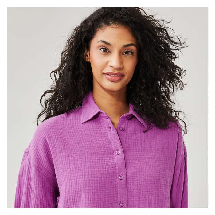Women's Oversized Cotton Gauze Shirt